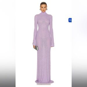 David Koma open back Crystal embellished gown